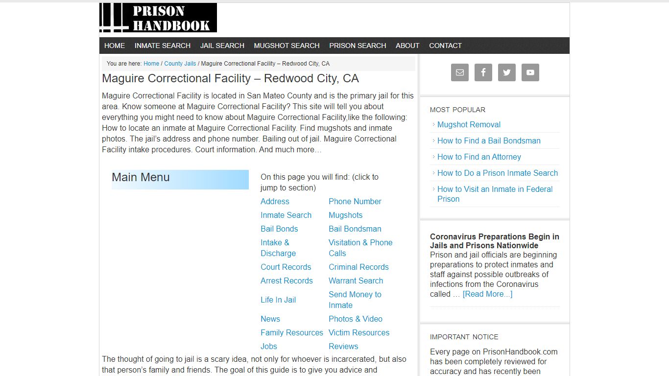 Maguire Correctional Facility – Redwood City, CA